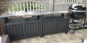 Столик для барбекю 415 Л (Unity Chef 415 L) графит в Кургане - kurgan.mebel24.online | фото 1