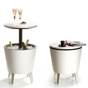 Столик-холодильник COOL BAR крем-шоколад в Кургане - kurgan.mebel24.online | фото 1