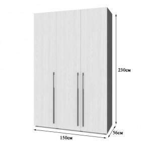 СТОУН С31 Шкаф 3-х створчатый с ящиками (дуб золотой/графит) в Кургане - kurgan.mebel24.online | фото 2