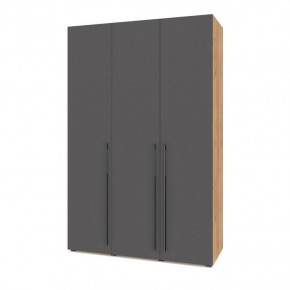 СТОУН С32 Шкаф 3-х створчатый (золотой дуб/графит) в Кургане - kurgan.mebel24.online | фото 1