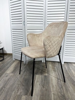Стул AMARETTO VBP206 античный светло-бежевый, велюр без пальчикового эффекта /черный каркас, М-City в Кургане - kurgan.mebel24.online | фото 7