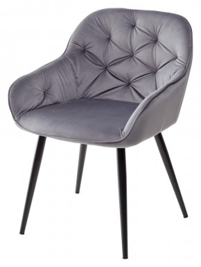Стул BREEZE BLUVEL-14 GREY, велюр / черный каркас М-City в Кургане - kurgan.mebel24.online | фото 1