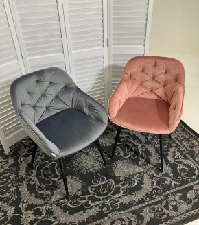 Стул BREEZE BLUVEL-14 GREY, велюр / черный каркас М-City в Кургане - kurgan.mebel24.online | фото 3