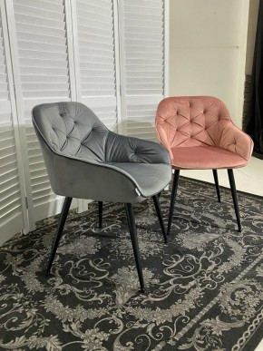 Стул BREEZE BLUVEL-14 GREY, велюр / черный каркас М-City в Кургане - kurgan.mebel24.online | фото 4