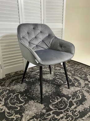 Стул BREEZE BLUVEL-14 GREY, велюр / черный каркас М-City в Кургане - kurgan.mebel24.online | фото 6