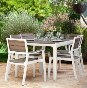 Стул c подлокотниками Гармония (Harmony armchair) белый-капучино в Кургане - kurgan.mebel24.online | фото 3