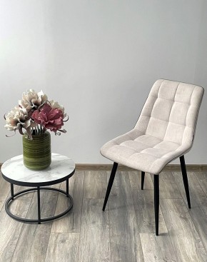 Стул CHIC HE622-01/ HE622-05 топленое молоко, ткань/ черный каркас М-City в Кургане - kurgan.mebel24.online | фото 3