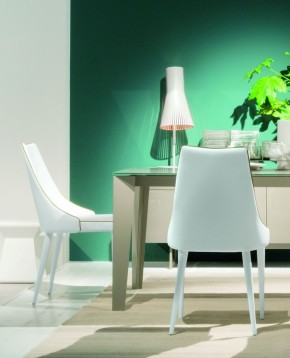 Стул CLARA 40.11 (TR505 white with sand cordonet, экокожа) в Кургане - kurgan.mebel24.online | фото 2