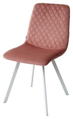 Стул DAIQUIRI BLUVEL-52 PINK / белый каркас, велюр М-City в Кургане - kurgan.mebel24.online | фото 1