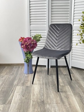 Стул DUKE BLUVEL-14 GREY, велюр / черный каркас М-City в Кургане - kurgan.mebel24.online | фото 4