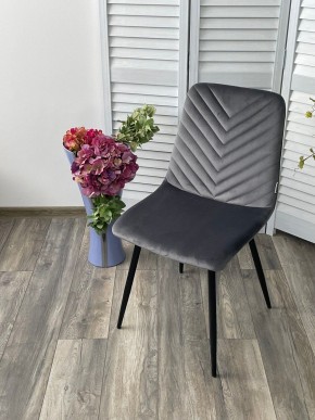Стул DUKE BLUVEL-14 GREY, велюр / черный каркас М-City в Кургане - kurgan.mebel24.online | фото 5