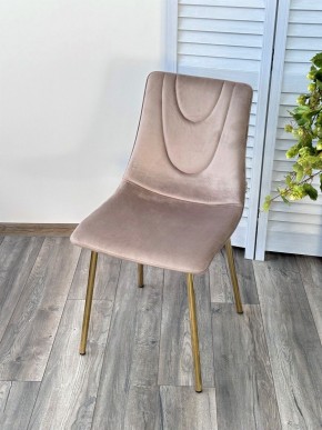 Стул ELLI BLUVEL-40 Бежевый, велюр / золотой каркас М-City в Кургане - kurgan.mebel24.online | фото 3
