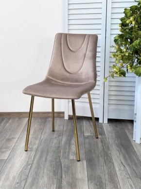 Стул ELLI BLUVEL-40 Бежевый, велюр / золотой каркас М-City в Кургане - kurgan.mebel24.online | фото 4