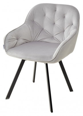 Стул GALE 360 град. поворот. BLUVEL-03 LIGHT GREY, велюр/ черный каркас, М-City в Кургане - kurgan.mebel24.online | фото 1