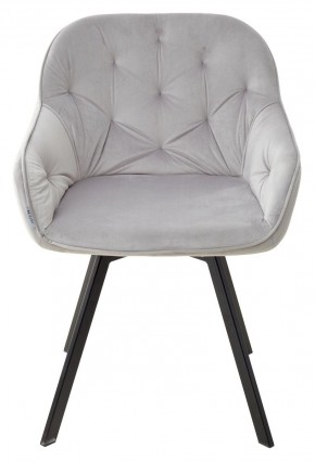 Стул GALE 360 град. поворот. BLUVEL-03 LIGHT GREY, велюр/ черный каркас, М-City в Кургане - kurgan.mebel24.online | фото 3