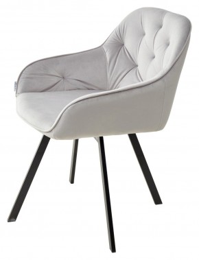 Стул GALE 360 град. поворот. BLUVEL-03 LIGHT GREY, велюр/ черный каркас, М-City в Кургане - kurgan.mebel24.online | фото 5