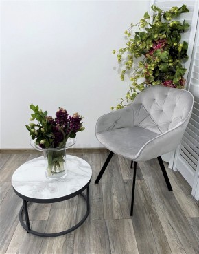 Стул GALE 360 град. поворот. BLUVEL-03 LIGHT GREY, велюр/ черный каркас, М-City в Кургане - kurgan.mebel24.online | фото 6