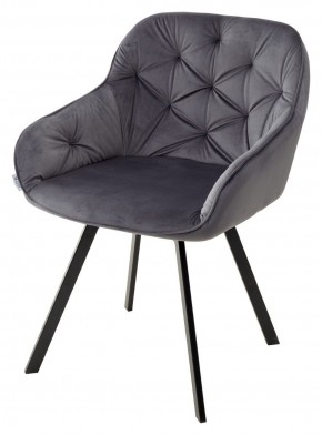 Стул GALE 360 град. поворот. BLUVEL-14 GREY, велюр/ черный каркас, М-City в Кургане - kurgan.mebel24.online | фото 4