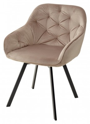 Стул GALE 360 град. поворот. BLUVEL-40 BEIGE, велюр/ черный каркас, М-City в Кургане - kurgan.mebel24.online | фото 1