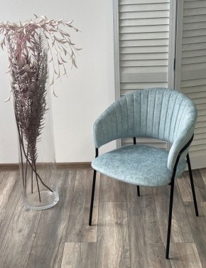 Стул ГЕММА, цвет RAIN 7 breeze, велюр / черный каркас М-City в Кургане - kurgan.mebel24.online | фото 4