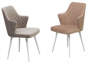 Стул HERMAN 360 град. БЕЖЕВЫЙ #5, велюр / белый каркас М-City в Кургане - kurgan.mebel24.online | фото 6
