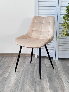 Стул MIAMI G062-03 светлый беж, велюр / черный каркас М-City в Кургане - kurgan.mebel24.online | фото 4