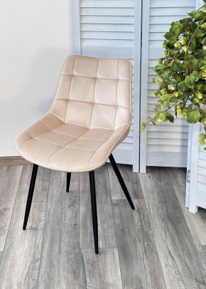 Стул MIAMI G062-03 светлый беж, велюр / черный каркас М-City в Кургане - kurgan.mebel24.online | фото 5