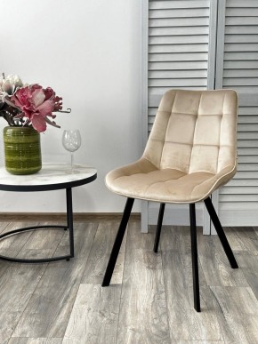 Стул ONION G062-03 светлый беж, велюр/ черный каркас М-City в Кургане - kurgan.mebel24.online | фото 3