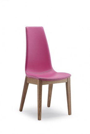 СТУЛ  SELLY, ASH WALNUT 167/ SOFT PIENO FIORE 275 FUSSIA с черн.строчкой в Кургане - kurgan.mebel24.online | фото