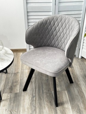Стул SKAT 360 град. поворот. B22 Серый, велюр / черный каркас, М-City в Кургане - kurgan.mebel24.online | фото 3