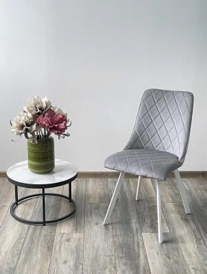 Стул TYCOON BLUVEL-03 LIGHT GREY / белый каркас М-City в Кургане - kurgan.mebel24.online | фото 2