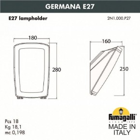 Светильник на штанге Fumagalli Germana 2N1.000.000.AYF1R в Кургане - kurgan.mebel24.online | фото 3