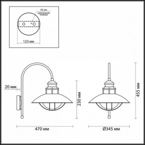 Светильник на штанге Odeon Light Dante 4164/1WA в Кургане - kurgan.mebel24.online | фото 5