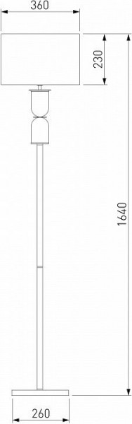 Торшер Eurosvet Caprera 01154/1 латунь в Кургане - kurgan.mebel24.online | фото 3