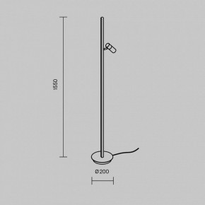 Торшер Maytoni Thin MOD395FL-L28BS3K в Кургане - kurgan.mebel24.online | фото 4