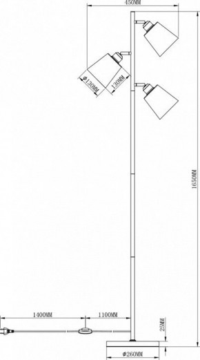 Торшер Moderli Floor V3050-3F в Кургане - kurgan.mebel24.online | фото 3