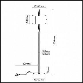 Торшер Odeon Light Margaret 5415/3F в Кургане - kurgan.mebel24.online | фото 4