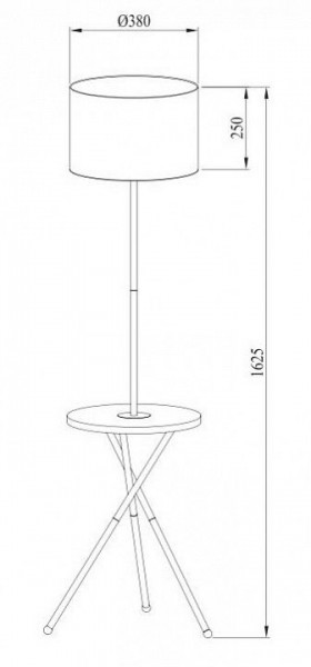 Торшер с полкой Arte Lamp Combo A2070PN-1BK в Кургане - kurgan.mebel24.online | фото 2