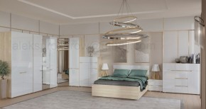 ТРИО Спальный гарнитур (модульный) сонома/белый в Кургане - kurgan.mebel24.online | фото