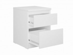 Тумба КАСТОР малая с двумя ящиками, цвет белый в Кургане - kurgan.mebel24.online | фото 2