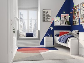 Тумба КАСТОР малая с двумя ящиками, цвет белый в Кургане - kurgan.mebel24.online | фото 3