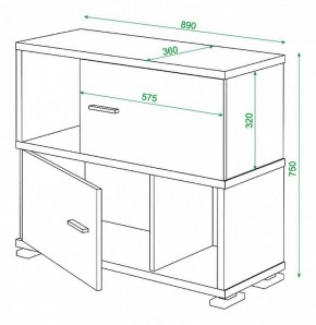 Тумба комбинированная Домино СБ-30/2 в Кургане - kurgan.mebel24.online | фото 2