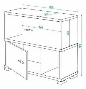 Тумба комбинированная Домино СБ-30/2 в Кургане - kurgan.mebel24.online | фото 3