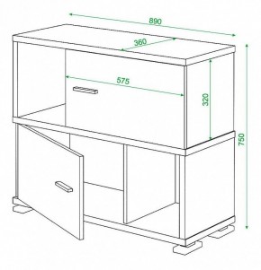 Тумба комбинированная Домино СБ-30/2 в Кургане - kurgan.mebel24.online | фото 3