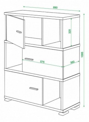 Тумба комбинированная Домино СБ-30/3 в Кургане - kurgan.mebel24.online | фото 3