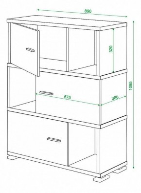 Тумба комбинированная Домино СБ-30/3 в Кургане - kurgan.mebel24.online | фото 3