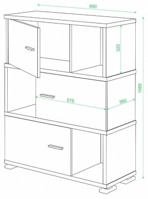 Тумба комбинированная Домино СБ-30/3 в Кургане - kurgan.mebel24.online | фото 3