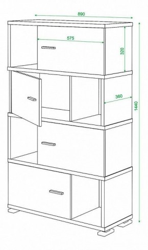 Тумба комбинированная Домино СБ-30/4 в Кургане - kurgan.mebel24.online | фото 3