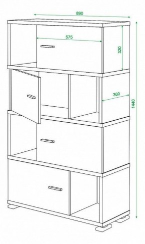 Тумба комбинированная Домино СБ-30/4 в Кургане - kurgan.mebel24.online | фото 2