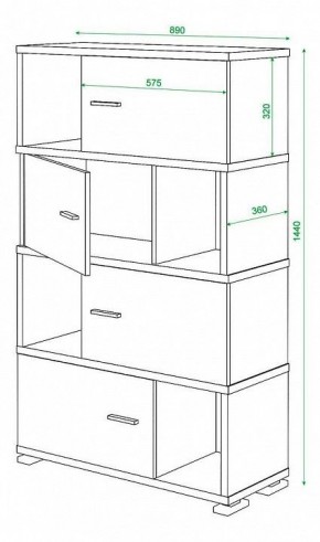 Тумба комбинированная Домино СБ-30/4 в Кургане - kurgan.mebel24.online | фото 3